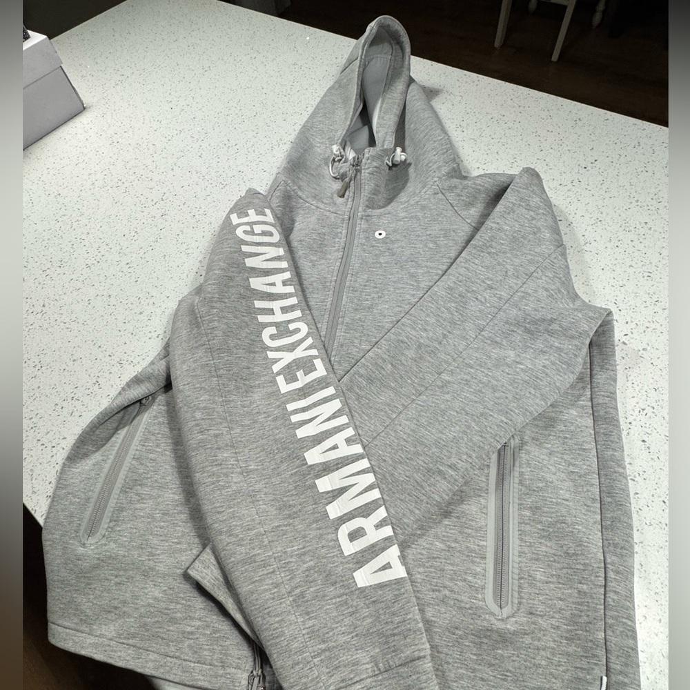 Armani Exchange  Full Zip Hood - Grey
